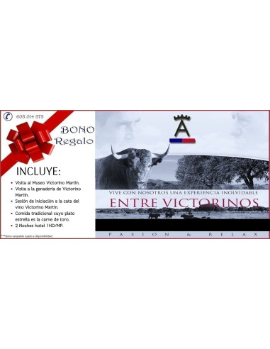Bono Regalo Visita Ganadería Victorino Martín para 2  personas + 2 Noches de Hotel